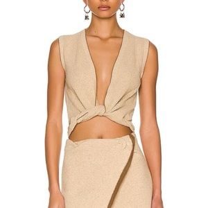 NWT Jacquemus “le haut noue” beige size 36